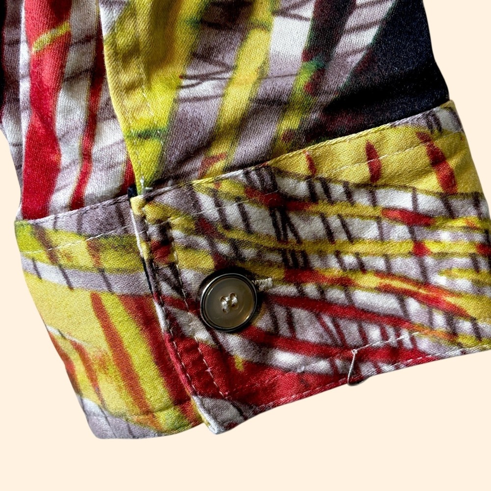 Drapers‎ & Damons Womens XL Jacket Geometric Print Art to Wear Artsy Safari - Picture 4 of 10